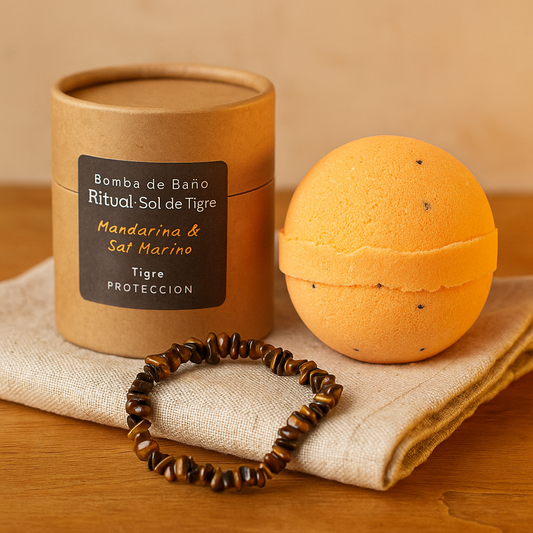 Bomba de Baño Ritual Sol de Tigre – Mandarina & Sal Marino