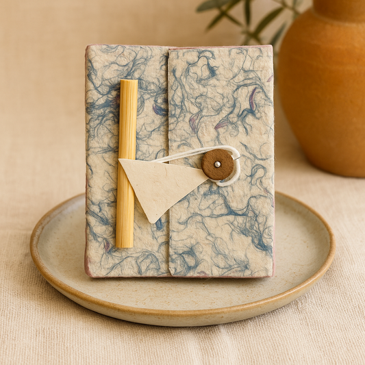 Cuaderno Artesanal Brisa Azul – Edición Natural