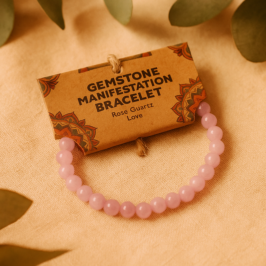 Pulsera Amor de Cuarzo Rosa – Energía de Ternura