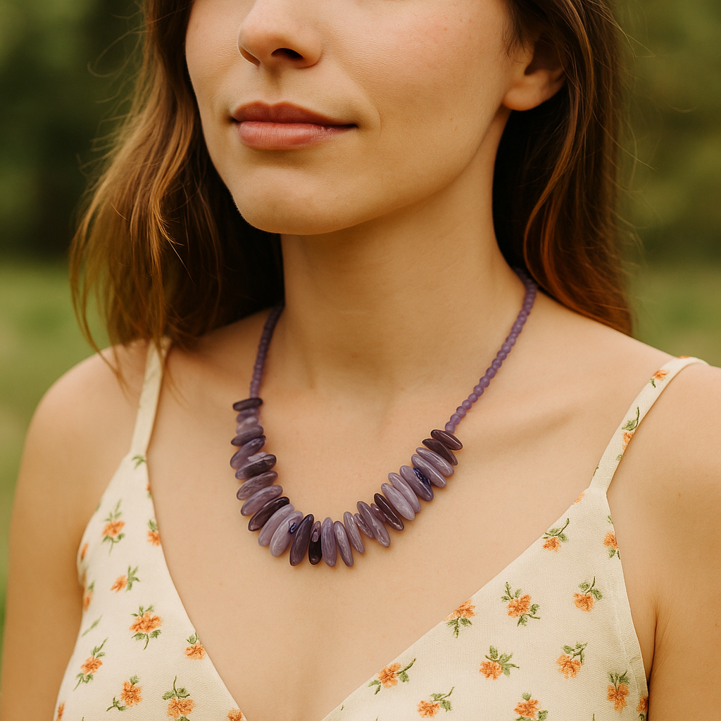 Collar de Amatista Natural – Energía, Belleza y Protección