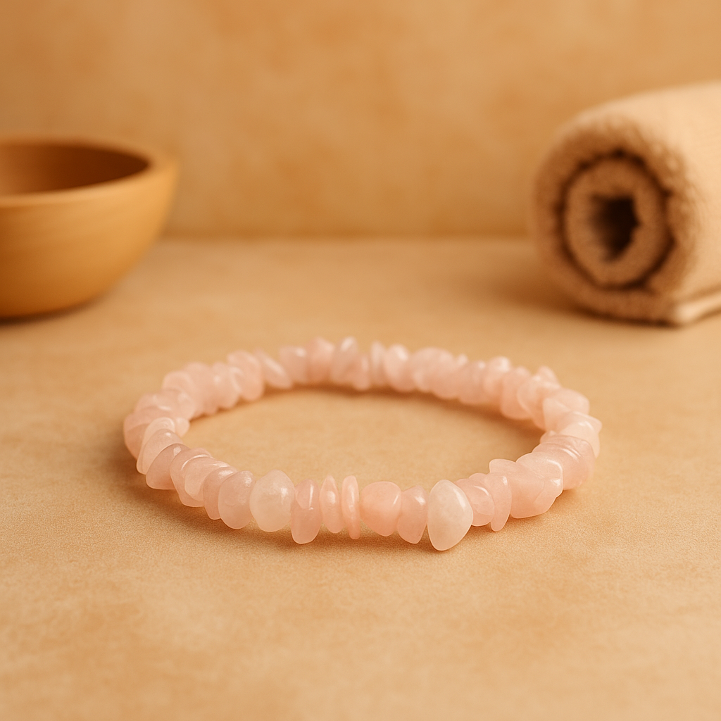 Pulsera de Cuarzo Rosa – Amor y Armonía Interior