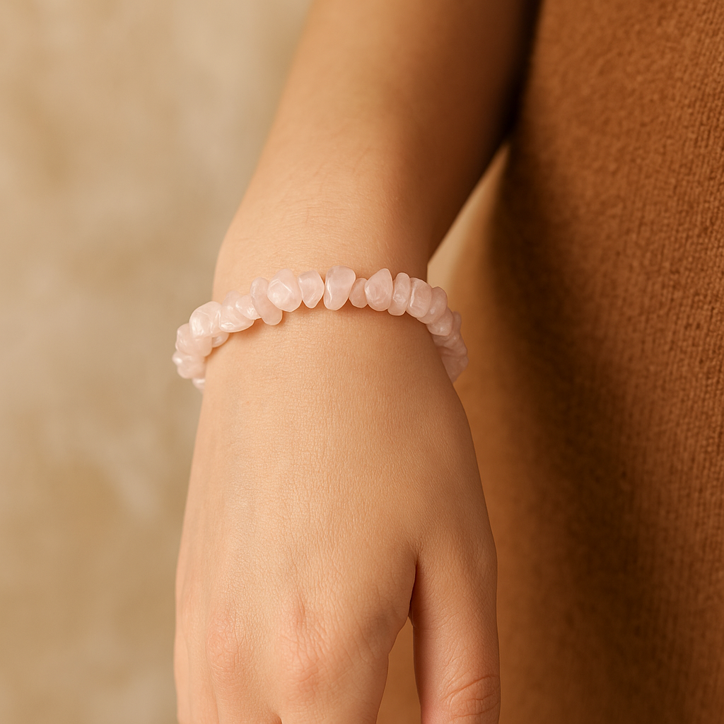 Pulsera de Cuarzo Rosa – Amor y Armonía Interior